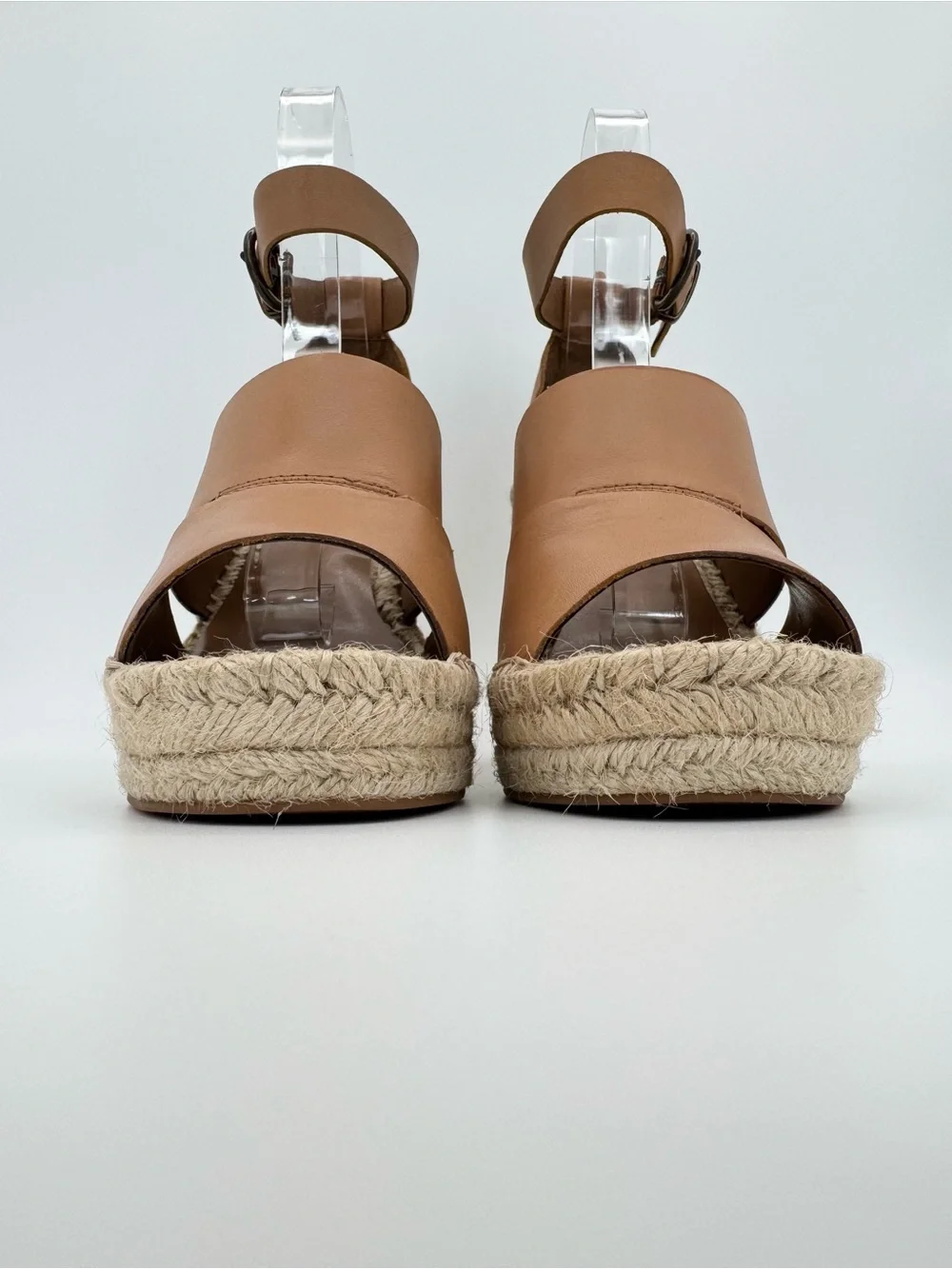 TREASURE & BOND Sannibel Wedge Sandals 7.5 Tan Leather Espadrille Platform